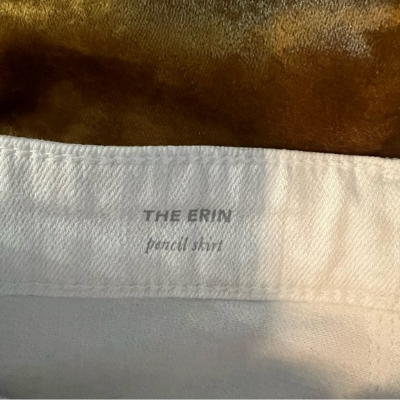 AG The Erin Distressed Pencil Skirt White 26 - Picture 6 of 11